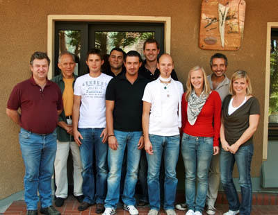 Glückliche Teilnehmer